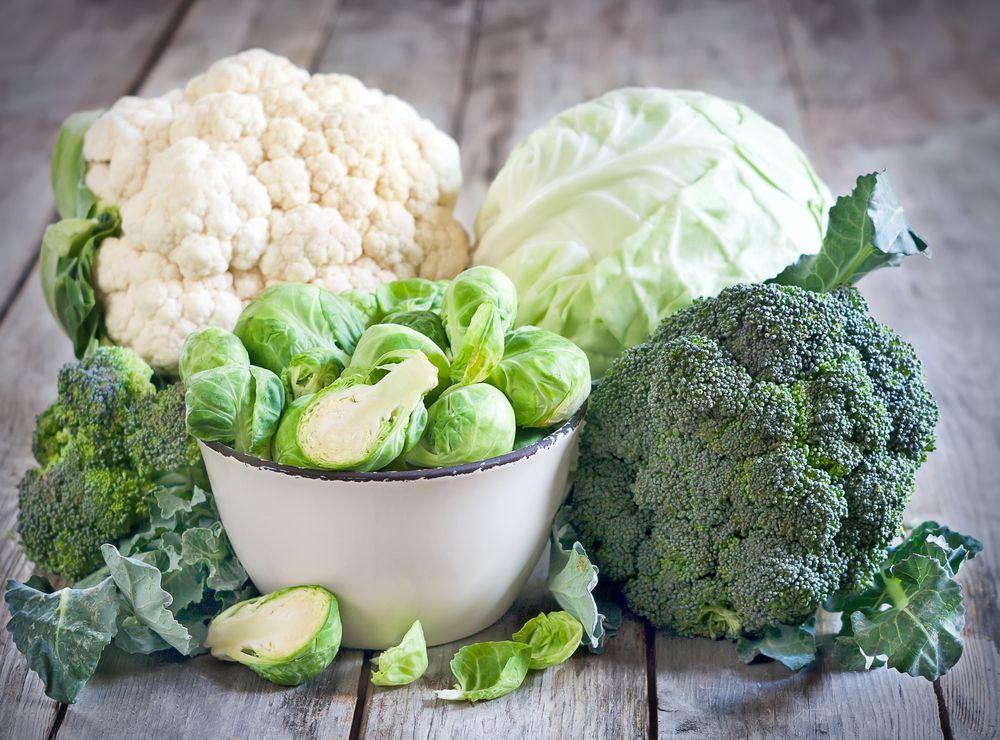 An assortment of different brassicas