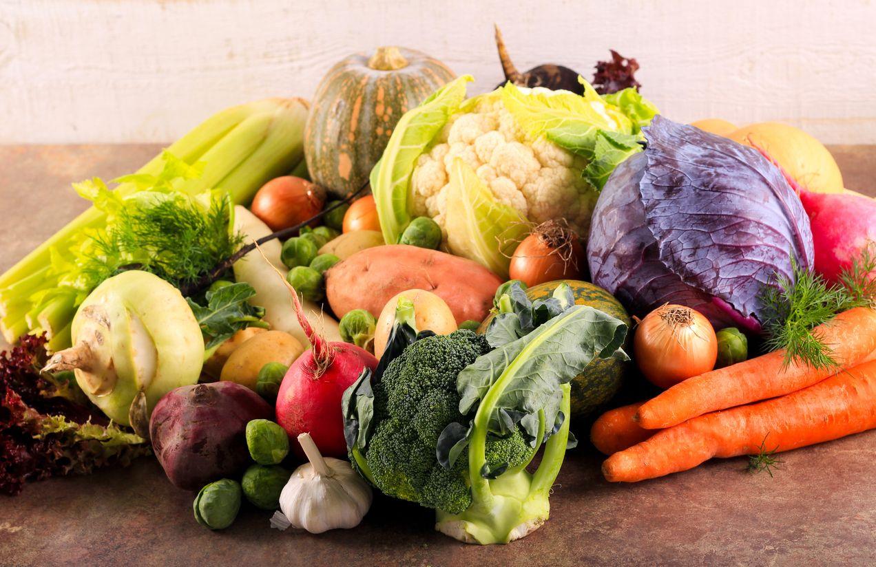 Picture of colorful winter vegetables