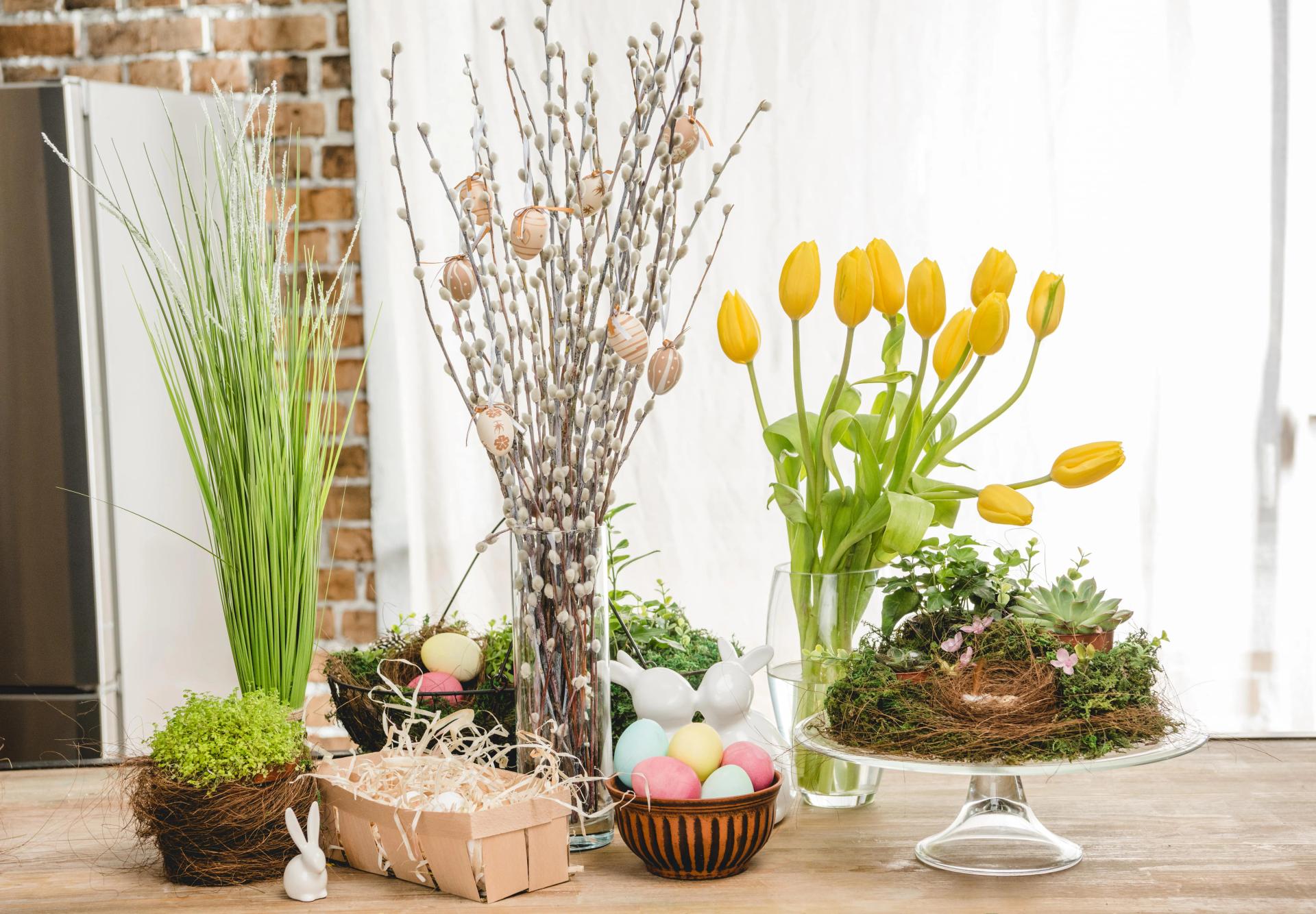 Easter Composition with Plants
