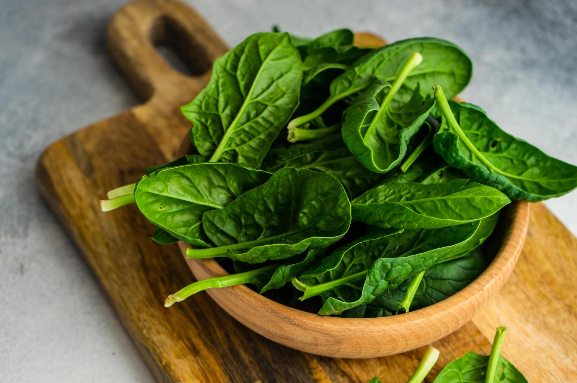 Spinach on the Tray