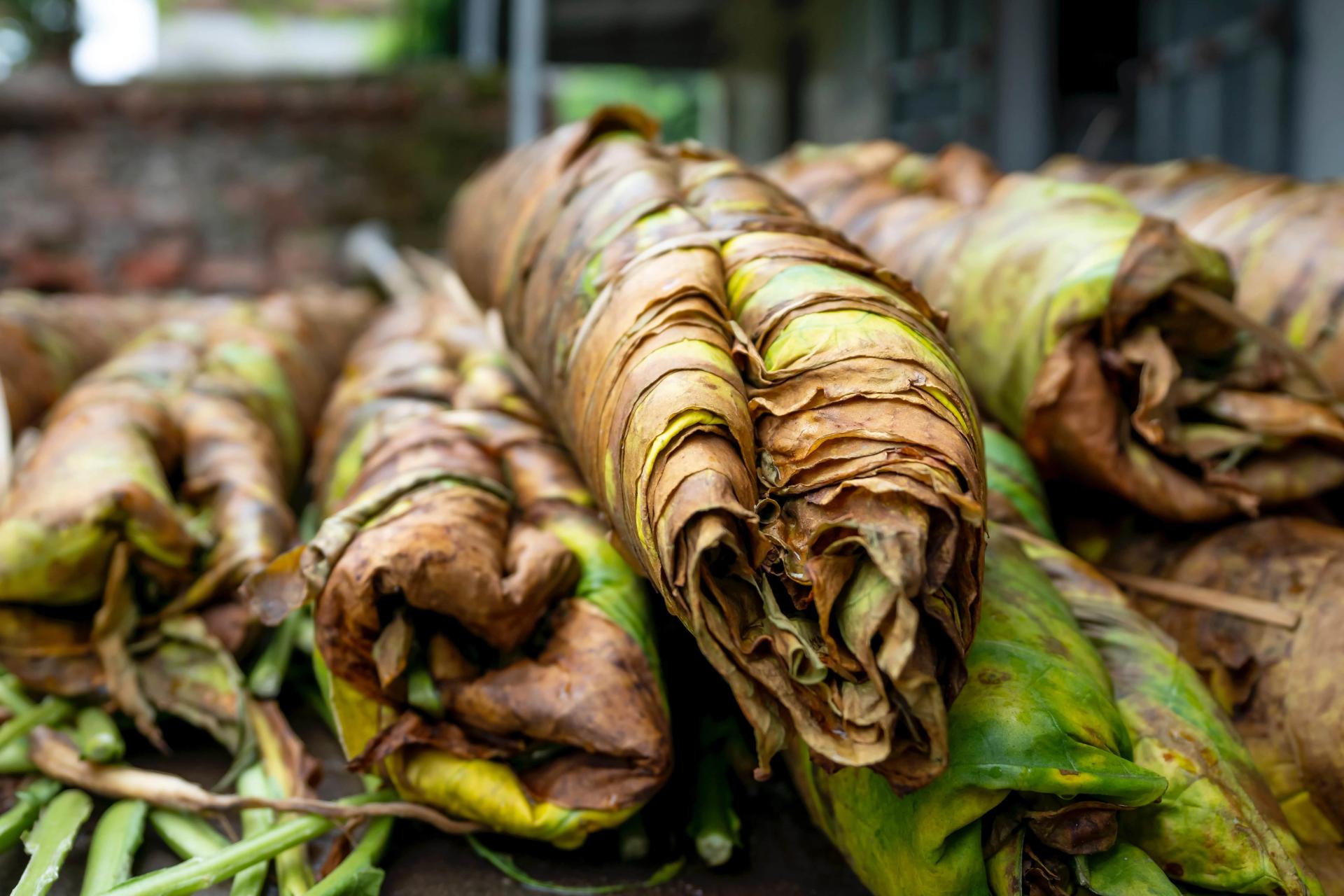 Tobacco Leaves on the Market