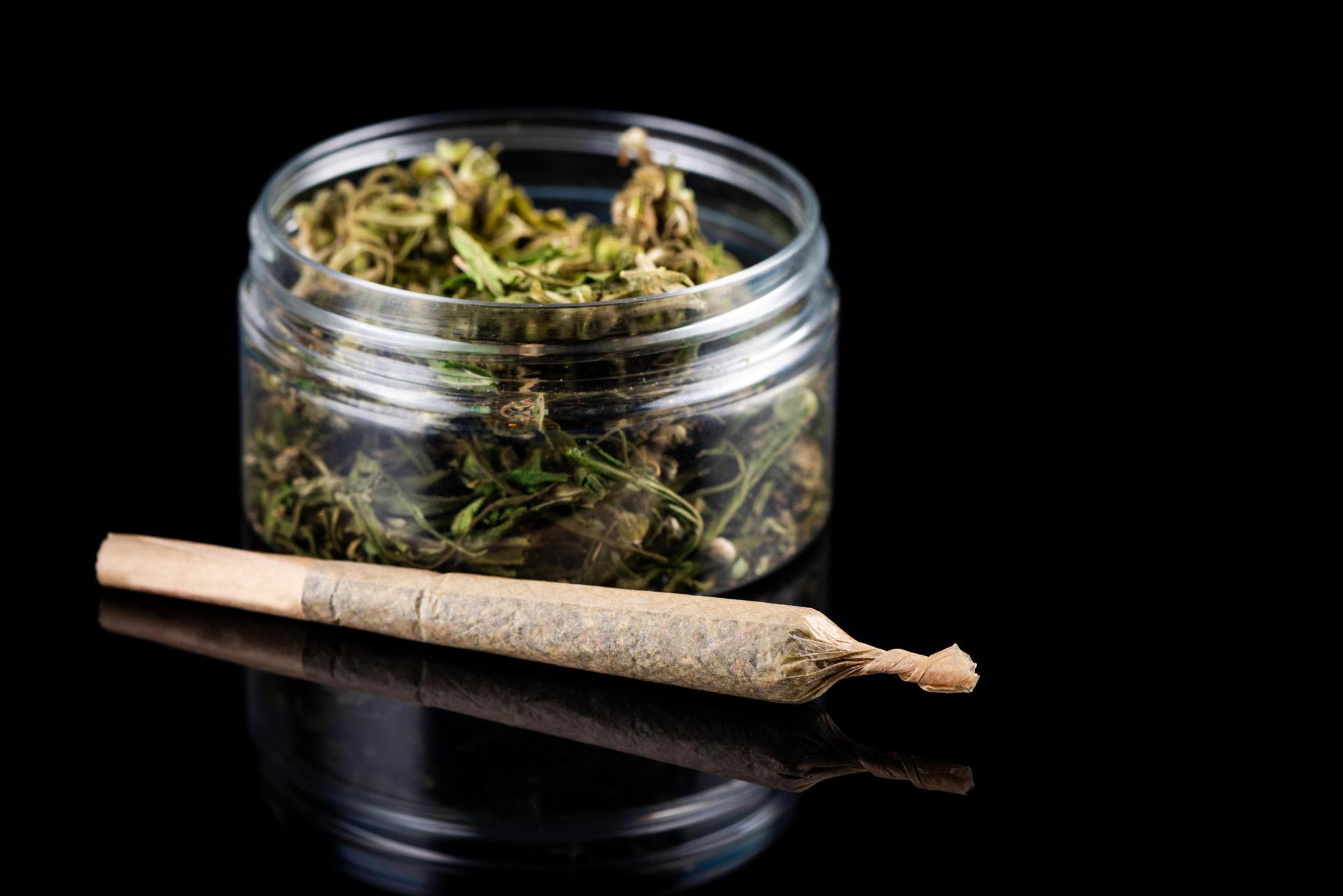 Cannabis in a Jar and a Joint